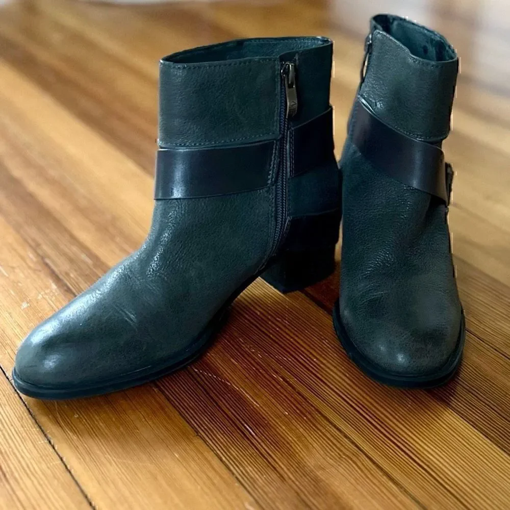 Vince Camuto Romeo Buckled Ankle Boots in After Midnight
